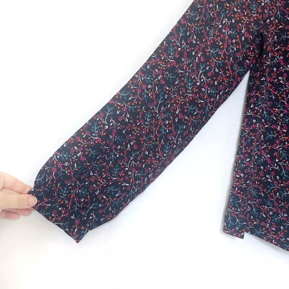 Whistles‎ Starflower Print Floral Classic Balloon Sleeve Blouse Top Size 8 - Picture 5 of 13